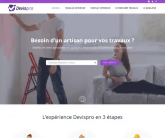 Devispro.com(Devis Travaux & Rénovation de l’habitat) Screenshot