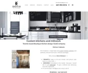 DevixKitchens.ca(High-end Kitchen Cabinets) Screenshot