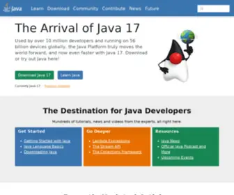 Dev.java(The Destination for Java Developers) Screenshot