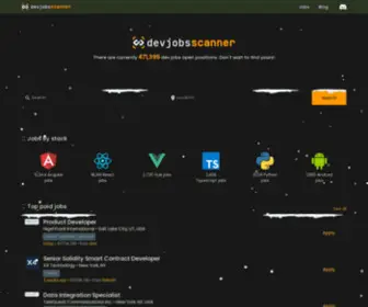 DevJobsscanner.com(Search developer jobs around the world) Screenshot