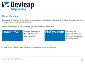 Devleap.com(Bridge the Gap) Screenshot