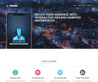 Devlinkco.com(Mobile Marketing and Advertising Solutions) Screenshot