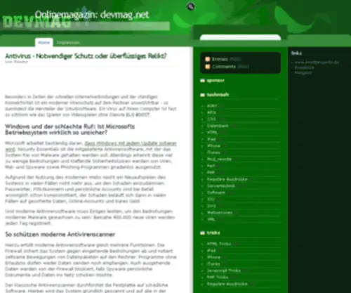 DevMag.net(Onlinemagazin) Screenshot