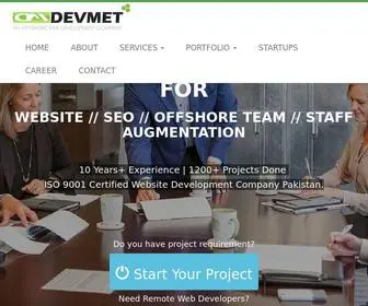 DevMet.com(DEVMET a Website Development Company in Pakistan) Screenshot