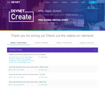 Devnetcreate.io(DevNet Create Conference) Screenshot