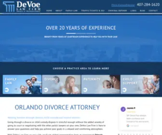 Devoelaw.com(Orlando Divorce & Paternity Attorney) Screenshot