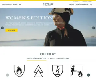 Devoldprotection.com(Devold of Norway) Screenshot