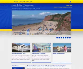 Devon-Cliffs.com(Beachside Caravans) Screenshot