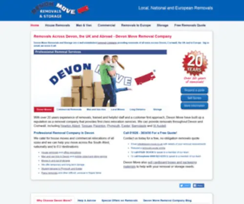 Devon-Move.co.uk(Removal Company in Devon) Screenshot