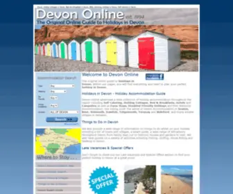 Devon-Online.com(Devon Holidays in Devon) Screenshot