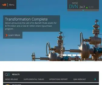 Devonenergy.com(Devon Energy) Screenshot