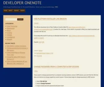 Devonenote.com(A Developer OneNote book for Microsoft Windows) Screenshot