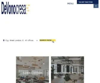 Devono.com(Find Office Space in the UK with Industry Leaders DeVono Cresa) Screenshot