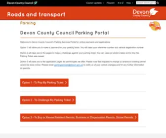 Devonpermits.org(Devon County Council) Screenshot