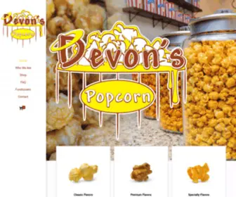 Devonspopcorn.com(Gourmet Popcorn) Screenshot