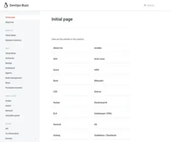 Devops.buzz(Initial page) Screenshot