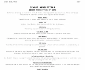 Devopsnewsletters.com(Continuous learning) Screenshot