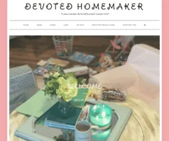 Devotedhomemaker.com(A woman who fears the Lord will be praised) Screenshot