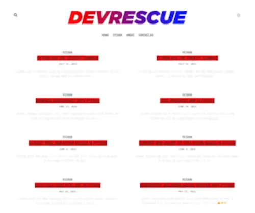 Devrescue.com(Ultimate Resource For Devs) Screenshot