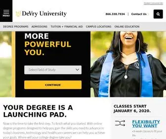 Devry.edu(DeVry University) Screenshot