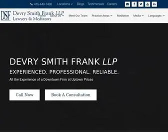 Devrylaw.ca(Devry Smith Frank LLP) Screenshot