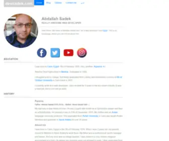 Devsadek.com(Abu Sadek Chowdhury) Screenshot