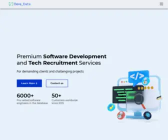 Devsdata.com(Premium Software Development and Tech Recruitment Services) Screenshot