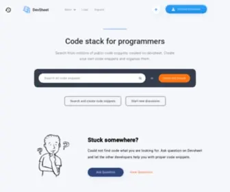 Devsheet.com(A portal for programmers) Screenshot
