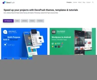 Devspush.com(Speed up your projects with DevsPush themes) Screenshot