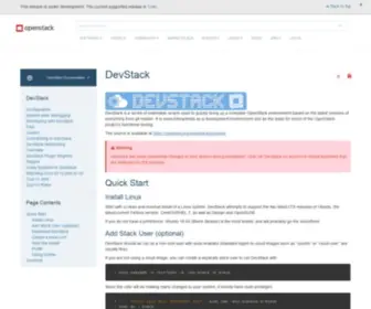 Devstack.org(Deploying OpenStack for Developers) Screenshot
