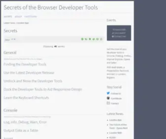 Devtoolsecrets.com(Secrets of the Browser Developer Tools) Screenshot