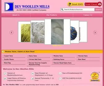 DevWoollenmills.com(Dev Woollen Mills) Screenshot