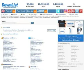 Dewalist.co.uk(DewaList Classifieds Online) Screenshot