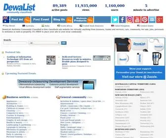 Dewalist.com.au(DewaList Classifieds Online) Screenshot