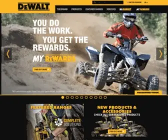 Dewalt.co.uk(Find information on DEWALT construction solutions) Screenshot