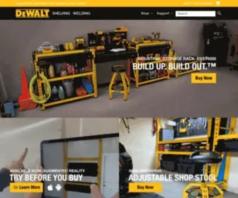 Dewaltshelving.com(Industrial Storage Racks and Accessories for Garage and Workspace Organization) Screenshot