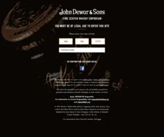 Dewars.com(Dewars Blended Scotch Whisky's) Screenshot
