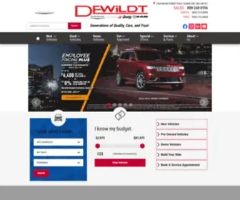 Dewildtchrysler.ca(DeWildt Chrysler Dodge Jeep Ram) Screenshot
