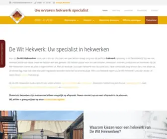 Dewithekwerk.nl(Uw ervaren hekwerk specialist) Screenshot