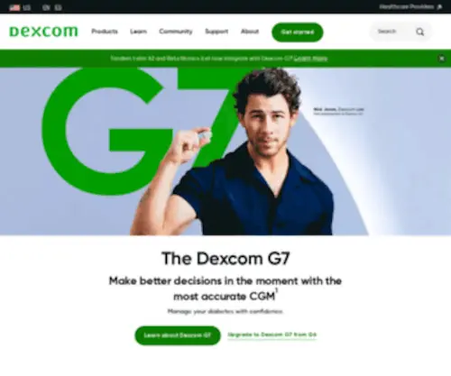 Dexcom.com(Dexcom's goal) Screenshot