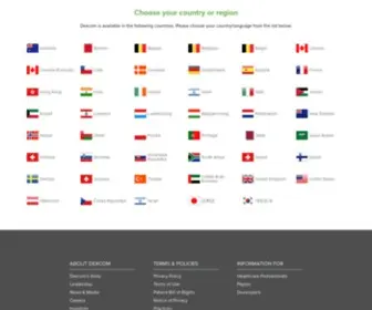 Dexcom.eu(Choose your country or regionDexcom) Screenshot
