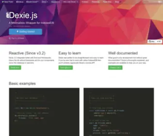 Dexie.org(Minimalistic IndexedDB Wrapper) Screenshot
