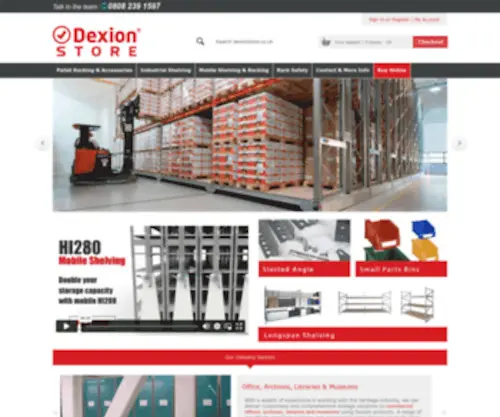 Dexionstore.co.uk(Dexion Storage) Screenshot