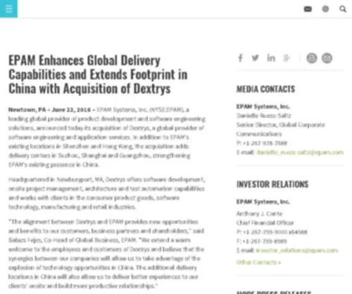 Dextrys.com(Software Engineering & Product Development Services) Screenshot