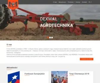 Dexwal.com(Producent maszyn rolniczych i części samochodowych) Screenshot