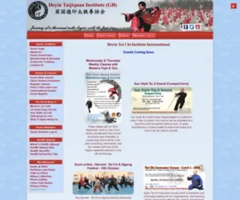 Deyin-Taiji.com(Tai Chi in the UK & Europe with the Deyin Taijiquan Institute (UK)) Screenshot