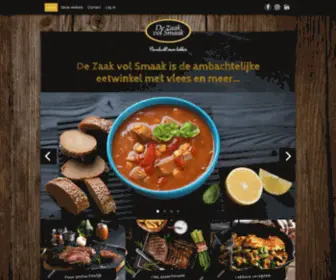 Dezaakvolsmaak.nl(De Zaak vol Smaak is de ambachtelijke eetwinkel met vlees en meer) Screenshot