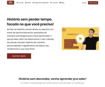 Dezdehistoria.com.br(Curso de História para vestibular e ENEM) Screenshot