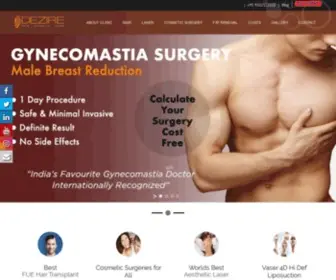 Dezireclinic.in(Best Cosmetic & Plastic Surgery Clinic in Gurgaon) Screenshot