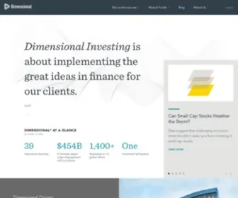 Dfaus.com(Dimensional Fund Advisors) Screenshot